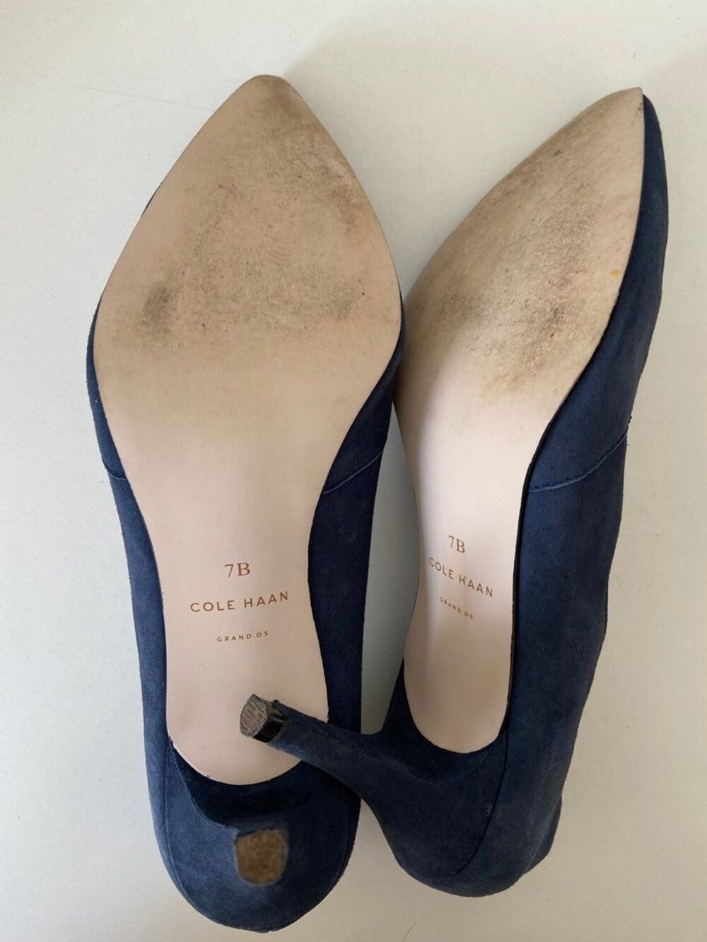 Cole Hann Lucille suade pumps size 7B in india Ink (navy) - Picture 7 of 8